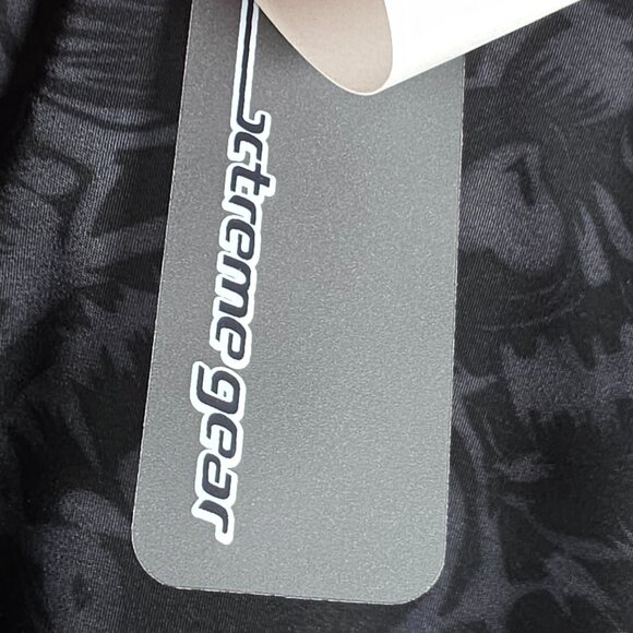 Vintage Shirt Mens Large Black Floral Baggy Loose Xtreme Gear Y2K Skulls NWT - Picture 14 of 15